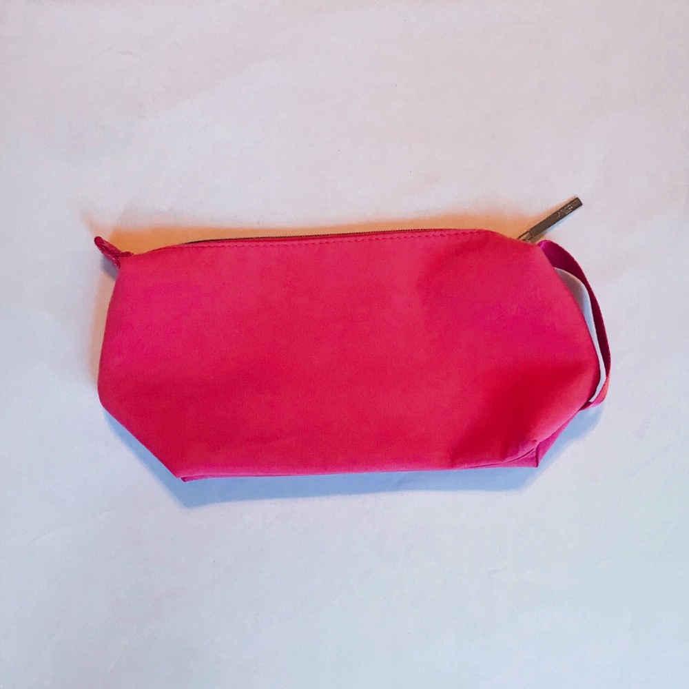 NWT Lancôme Hot Pink Suede Makeup Bag